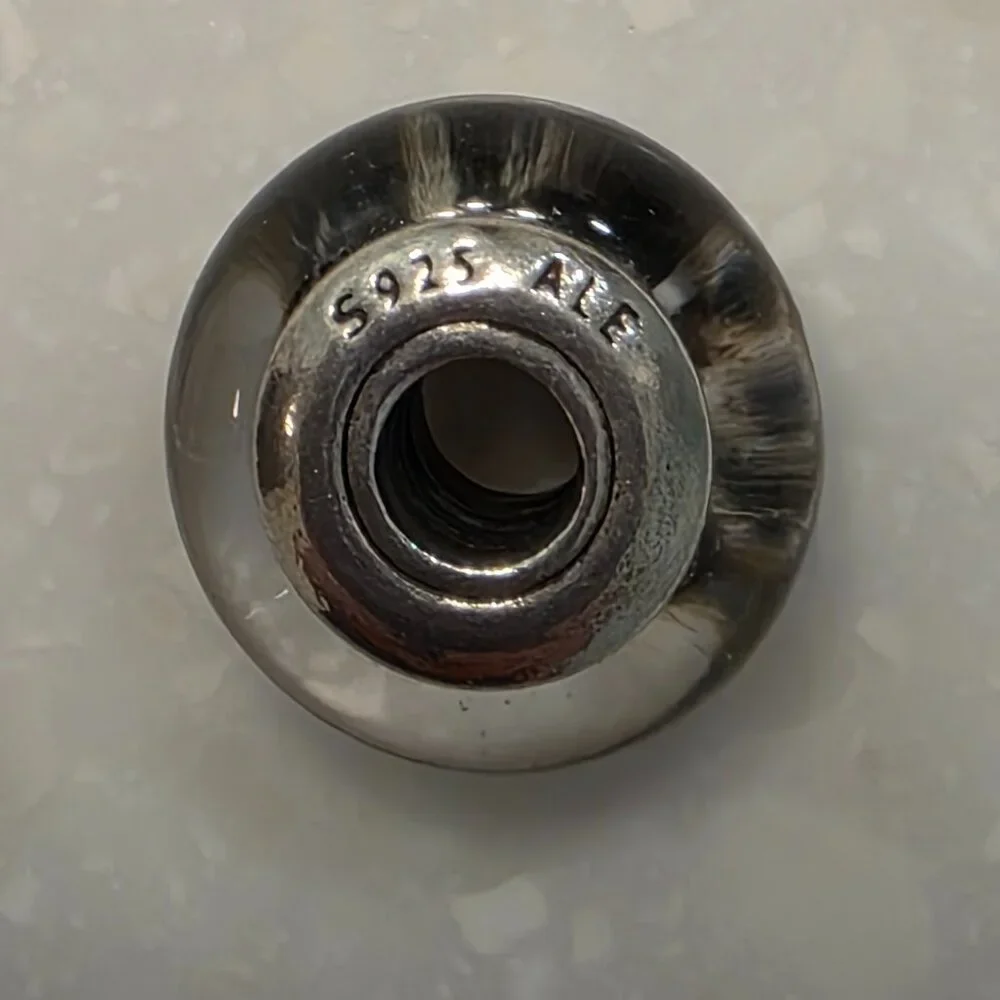 Pandora Murano Glass Zebra Print Charm, Like New - Picture 3 of 3